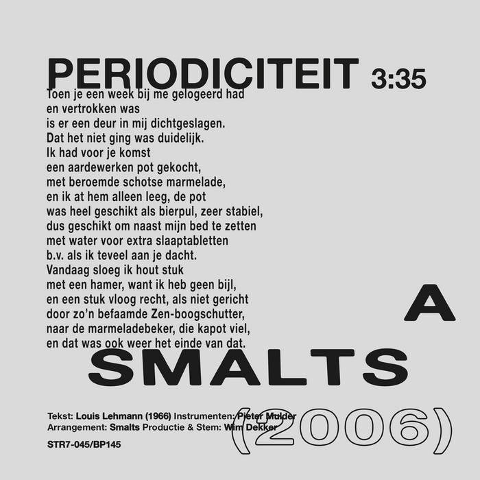 SMALTS  - HUMAN FLASH : PERIODICITEIT / EN DE STAD [Stroom]